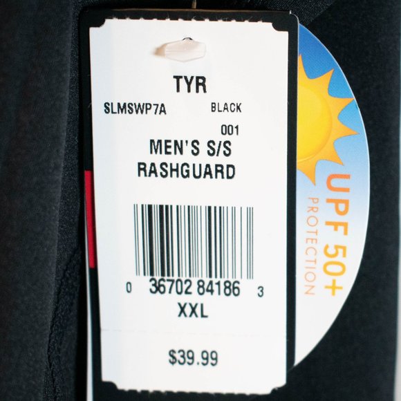 TYR Water Polo Black Men's Rashguard T-shirt - Picture 7 of 9